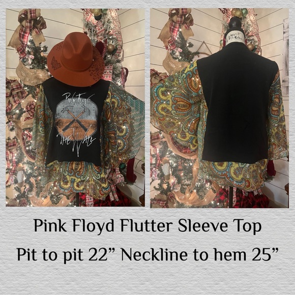 Upcycled, Pink Floyd, Boho Style, One of a Kind Shirt - Picture 1 of 1